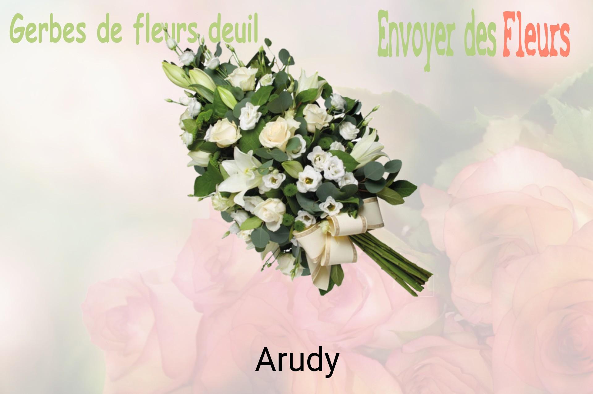 Gerbe de fleurs de deuil livrée à Arudy